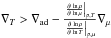 Mathematical equation: \hbox{$\delt>\delad-\frac{\pdc{\ln \rho}{\ln \mu}{p,T}}{\pdc{\ln \rho}{\ln T}{p,\mu}}\delmu$}