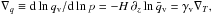 Mathematical equation: \hbox{$\delq\equiv \d \ln \qvap/\d\ln \press=-\hp\,\partial_z \ln \qvapm=\gammavap\delt,$}