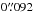 Mathematical equation: \hbox{$0\farcs092$}