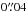Mathematical equation: \hbox{$0\farcs04$}