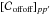 Mathematical equation: \hbox{$[\Coffoff ]_{pp'}$}