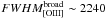 Mathematical equation: \hbox{$FWHM_{\rm [OIII]}^{\rm broad}\sim2240$}