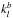 Mathematical equation: \hbox{$k_l^b$}