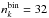 Mathematical equation: \hbox{$n_k^\text{bin} = 32$}