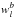Mathematical equation: \hbox{$w_l^b$}