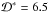 Mathematical equation: \hbox{${\cal D}^\ast = 6.5$}