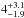 Mathematical equation: \hbox{$4^{+3.1}_{-1.9}$}
