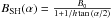 Mathematical equation: \hbox{$B_{\rm SH}(\alpha)=\frac{B_0}{1+1/h\tan{(\alpha/2)}}$}