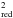Mathematical equation: \hbox{$^2_{\rm red}$}