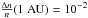 Mathematical equation: \hbox{$\frac{\Delta n}{n}(1~\rm{AU})=10^{-2}$}