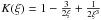 Mathematical equation: \hbox{$K(\xi)=1-\frac{3}{2\xi}+\frac{1}{2\xi^3}$}
