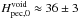 Mathematical equation: \hbox{$\Hpeculiarzero \approx 36 \pm 3$}