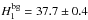 Mathematical equation: \hbox{$\Hzerobgifbgtrue = {37.7 \pm 0.4}$}