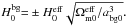 Mathematical equation: \hbox{$ \Hzerobg {=} \pm \Hzeroeff \sqrt{\Ommzeroeff /\abgzero^3}.$}