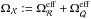 Mathematical equation: \hbox{$\Omega_{\CX} := \OmReff + \OmQeff$}