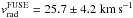 Mathematical equation: \hbox{$v_\mathrm{rad}^\mathrm{FUSE} = 25.7 \pm 4.2~\mathrm{km\,s}^{-1}$}