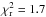 Mathematical equation: \hbox{$\chi^2_{\rm r} = 1.7$}