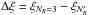 \hbox{$\Delta\xi=\xi_{N_R=3}-\xi_{N'_R}$}