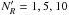 \hbox{$N'_R=1, 5, 10$}