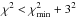 \hbox{$\chi^2 < \chi_{\rm min}^2 + 3 ^2$}