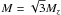 \hbox{$M = \sqrt{3}M_z$}