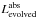 \hbox{$L^\mathrm{abs}_\mathrm{evolved}$}