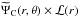\hbox{$\widetilde{\Psi}_{\rm C}(r,\theta ) \times \mathcal{L}(r)$}