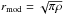 \hbox{$r_{\rm mod}= \sqrt{\pi \rho}$}