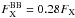 \hbox{$F^{\rm BB}_{\rm X}=0.28 F_{\rm X}$}