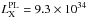 \hbox{$L^{\rm PL}_{\rm X} = 9.3\times 10^{34}$}