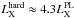 \hbox{$L^{\rm hard}_{\rm X}\approx 4.3 L^{\rm PL}_{\rm X}$}