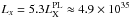\hbox{$L_x = 5.3 L^{\rm PL}_{\rm X} \approx 4.9\times 10^{35}$}