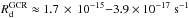 \hbox{$R_{\rm d}^{\rm GCR}\approx 1.7\,\times\, 10^{-15} {-} 3.9\times 10^{-17}\;\rm s^{-1}$}