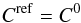 \begin{equation} \Cref=\C0 \end{equation}