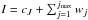 \hbox{$I = c_J + \sum_{j=1}^{j_\mathrm{max}}w_j$}