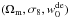 \hbox{$(\Omega_\mathrm{m},\sigma_8,w_0^\mathrm{de})$}