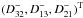 \hbox{$(D^-_{32}, D^-_{13}, D^-_{21})^{\rm T}$}