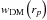 Mathematical equation: \hbox{$w_{\textrm{DM}}\left(r_{p}\right)$}
