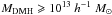 Mathematical equation: \hbox{$M_{\textrm{DMH}}\geqslant10^{13}~h^{-1}~M_{\odot}$}