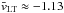 Mathematical equation: \hbox{$\bar{v}_{\rm LT} \approx -1.13$}