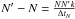 Mathematical equation: \hbox{$N' - N = \frac{NN'k}{\Delta t_{N}} $}