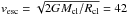 Mathematical equation: \hbox{$v_{\rm esc} = \sqrt{2GM_{\rm cl}/R_{\rm cl}}=42$}