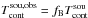 Mathematical equation: \hbox{$T_\mathrm{cont}^\mathrm{sou,obs} = f_\mathrm{B} T_\mathrm{cont}^\mathrm{sou}$}