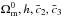 Mathematical equation: \hbox{$\Omega_{\rm m}^0, h, \bar c_2,\bar c_3$}