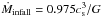 Mathematical equation: \hbox{$\dot{M}_{\rm infall}=0.975 c_{\rm s}^{3}/G$}