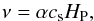 Mathematical equation: \begin{equation} \nu = \alpha c_\mathrm{s} H_\mathrm{P}, \end{equation}