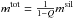 Mathematical equation: \hbox{$m^\mathrm{tot} = \frac{1}{1-Q}m^\mathrm{sil}$}