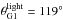 Mathematical equation: \hbox{$\theta_{\rm G1}^{\rm light}=119^\circ$}