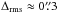 Mathematical equation: \hbox{$\Delta_{\rm rms}\approx 0\farcs3$}