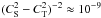 Mathematical equation: \hbox{$(C_\mathrm{S}^2 - C_\mathrm{T}^2)^{-2} \approx 10^{-9}$}